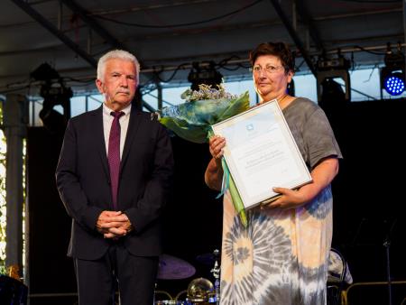 Župan Milan Bogatič in Darinka Jug